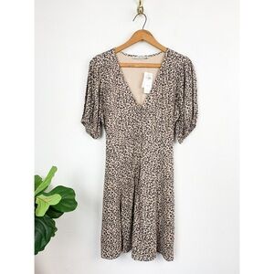 NWT Abercrombie & Fitch Leopard Print Mini Dress Sz S